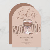 Galentini Martini Mocha Mousse Galentine DayParty 招待状 (正面/裏面)