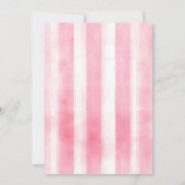 Galentin's Day Night Out Coquette Pink Stripe Cute 招待状 (裏面)