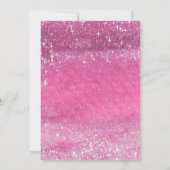 Galentin's Day Night Out Pink Heart Gem Sparkle 招待状 (裏面)