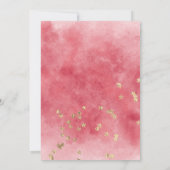 Galentin's Day Night Out Red Cocktail Gold Glitter 招待状 (裏面)