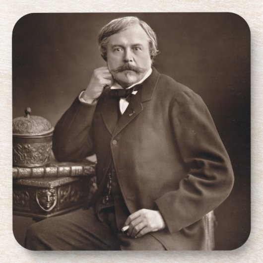 「Galerie Contempからのエドモンドde Goncourt (1822-96年) コースター (正面)