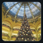 Galeries La Fayette at Christmas，パリ，フランス スクエアシール<br><div class="desc">著作権David Barnes / DanitaDelimont.com | EU09 DBN0543.jpg Galeries La Fayette at Christmas,  Paris，フランス</div>