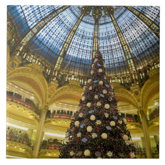 Galeries La Fayette at Christmas，パリ，フランス タイル (正面)
