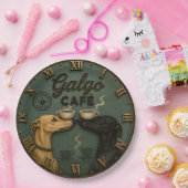 Galgo Café Greyhound Coffee Lovers ペーパープレート (パーティー)