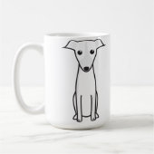 Galgo Español犬の漫画 コーヒーマグカップ (左)