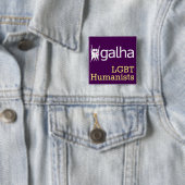 Galha LGBTのヒューマニストの正方形のバッジ 缶バッジ (インサイチュ)