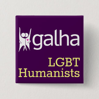 Galha LGBTのヒューマニストの正方形のバッジ 缶バッジ