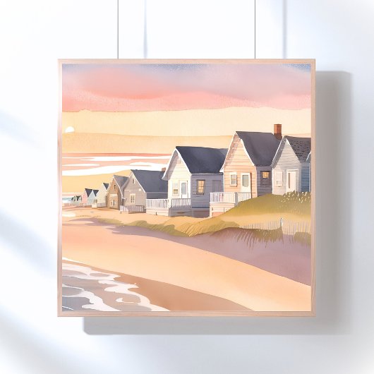 Galilee by the Sea | Rhode Island Beach Watercolor ポスター