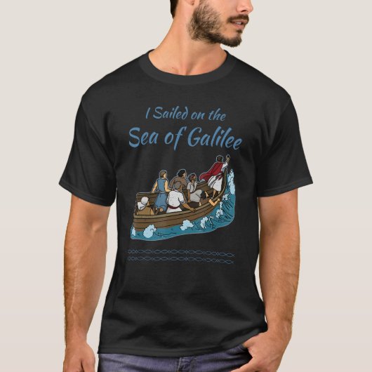 Galilee seas storms religious Christians Christian Tシャツ (正面)