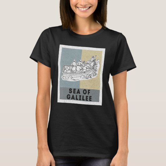 Galilee seas storms religious Christians Christian Tシャツ (正面)