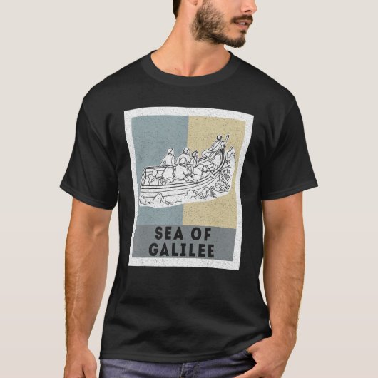 Galilee seas storms religious Christians Christian Tシャツ (正面)