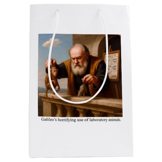 Galileo’s horrifying use of laboratory animals. ミディアムペーパーバッグ (正面)