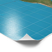 Gall Petersプロジェクションワールドマップ フォトプリント (角)