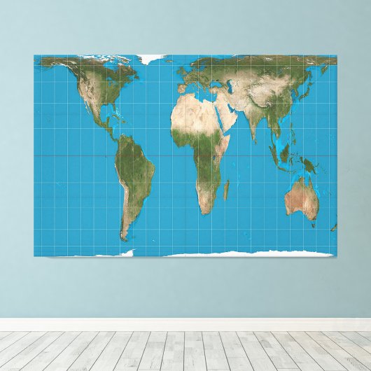 Gall Peters Projection World Map 60x40インチ フォトプリント