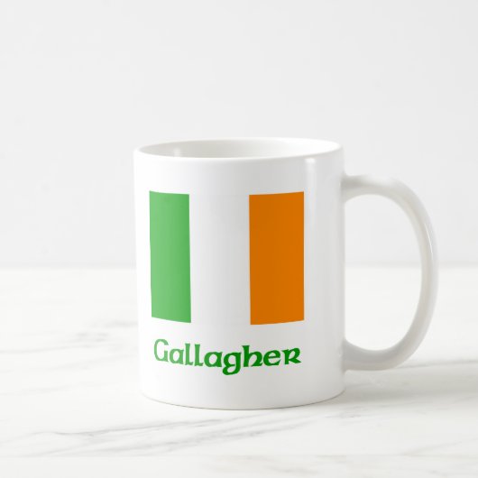 Gallagherのアイルランド人の旗 コーヒーマグカップ (右)
