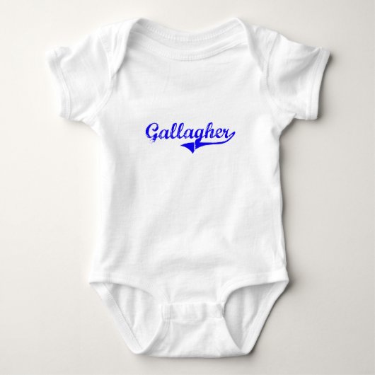 Gallagherの姓のクラシックなスタイル ベビーボディスーツ (正面)