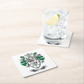 Gallagherの紋章付き外衣 スクエアペーパーコースター (インサイチュ)