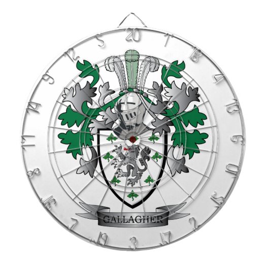 Gallagherの紋章付き外衣 ダーツボード (正面)