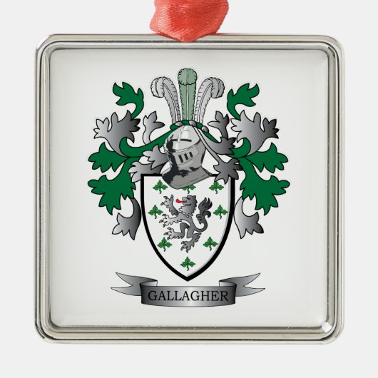 Gallagherの紋章付き外衣 メタルオーナメント (正面)