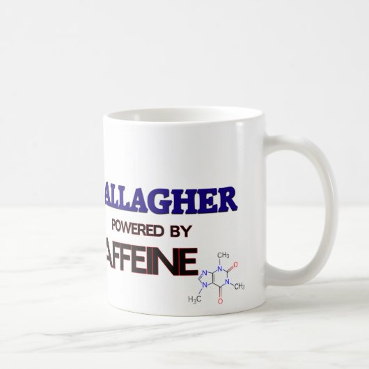 Gallagherはカフェインによって動力を与えました コーヒーマグカップ (右)