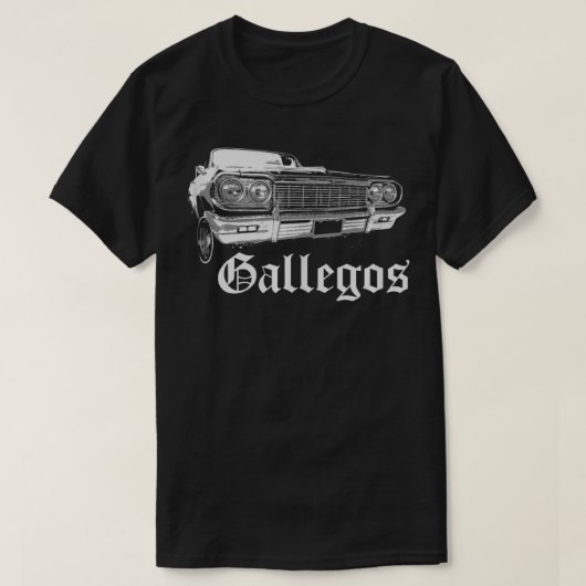 Gallegos  Lowrider Cholo Chola Family Gift  Tシャツ (デザイン正面)