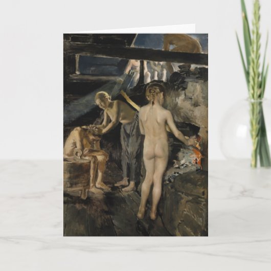 Gallen-Kallelaのサウナの挨拶状 カード (正面)