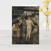 Gallen-Kallelaのサウナの挨拶状 カード (黄色い花)