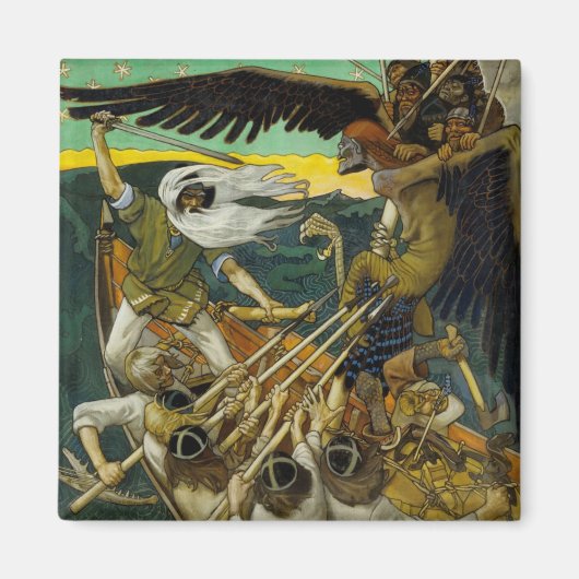 Gallen-Kallelaの「防衛」マグネット マグネット (正面)