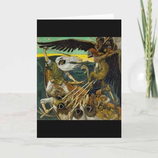 Gallen-Kallelaの"防衛"挨拶状 カード (正面)