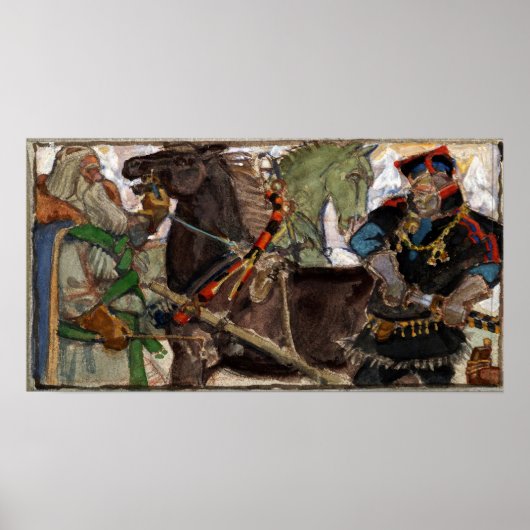 Gallen-Kallela – 詩荷車を引く, 素晴らし-Kalevala ポスター (正面)