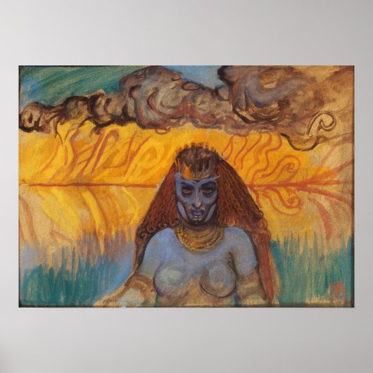 Gallen-Kallela - Babylonian Woman (Upper Body) ポスター (正面)