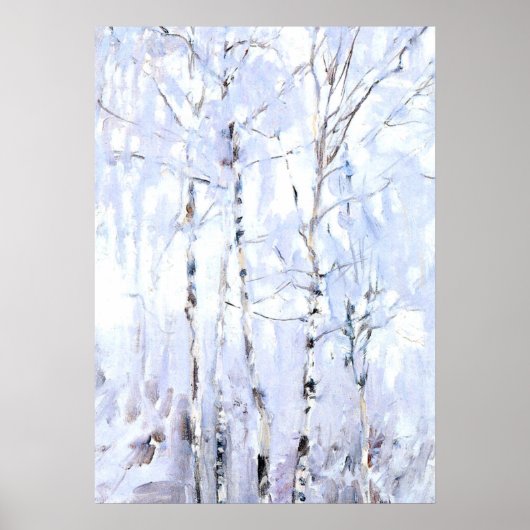 Gallen-Kallela - Frosty Birch Trees, fine art ポスター (正面)