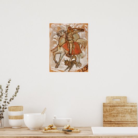 Gallen-Kallela - Kullervo Rides To War Sketch ポスター (キッチン)