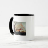 Galleonsは岩が多い海岸で破壊しました マグカップ (正面左)