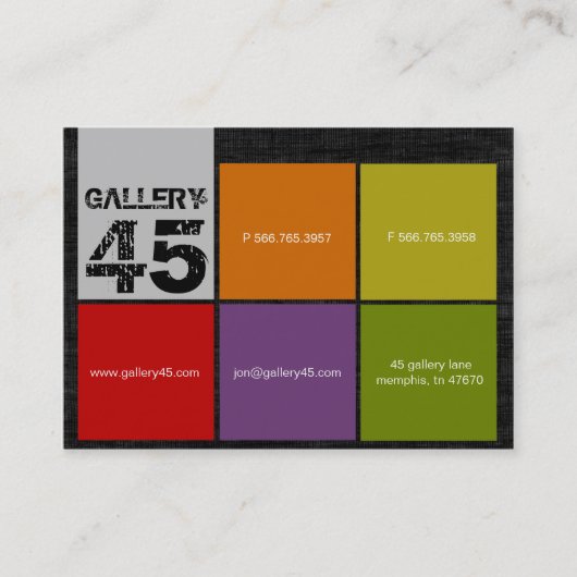 Gallery 45 Chubby Business Card 名刺 (正面)