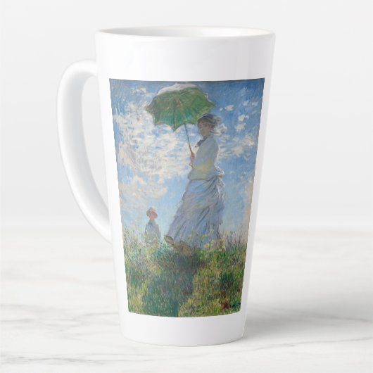 gallery art coffee cup woman with a parasol カフェラテマグ (左アングル)