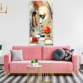 Gallery-Style Pet Portrait Canvas – Meaningful Hom キャンバスプリント (インサイチュ (リビング))