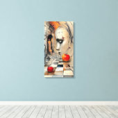 Gallery-Style Pet Portrait Canvas – Meaningful Hom キャンバスプリント (インサイチュ (ウッドフロア))