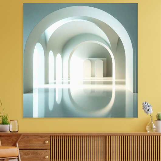 Gallery with Arched Light Field キャンバスプリント (インサイチュ (リビング))