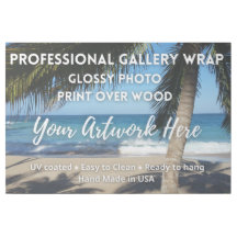 Gallery Wrapped Wood Canvas - Glossy 36" x 24"