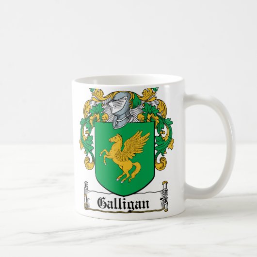 Galliganの家紋 コーヒーマグカップ (右)