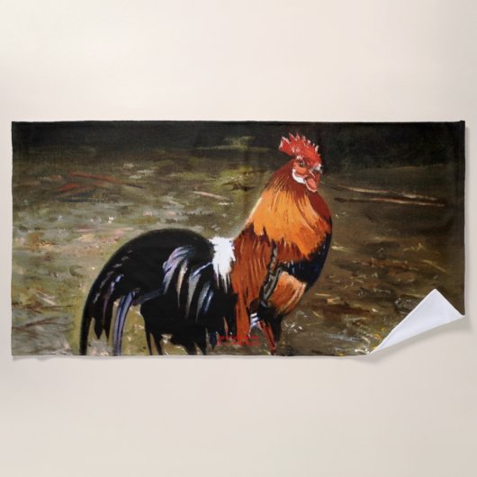 Gallo/Galo/Rooster ビーチタオル (正面)