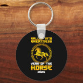 Gallop Into Greatness Year Of The Horse 2026 New Y キーホルダー (正面)