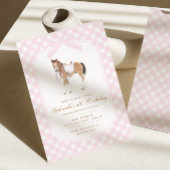 Gallop on Over Girls Pink Horse Birthday 招待状