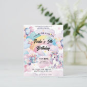Gallop on Over the Rainbow unicorn Invitation  出欠カード (スタンド正面)