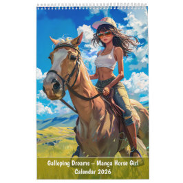 Galloping Dreams – Manga Horse Girl Calendar 2026 カレンダー