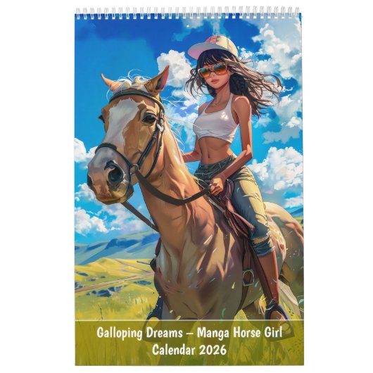 Galloping Dreams – Manga Horse Girl Calendar 2026 カレンダー (カバー)