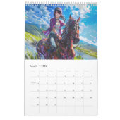 Galloping Dreams – Manga Horse Girl Calendar 2026 カレンダー (3月 2026)