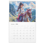 Galloping Dreams – Manga Horse Girl Calendar 2026 カレンダー (1月 2026)