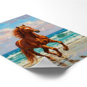 Galloping Horse by Sea | Oil Painting Art ポスター (角)